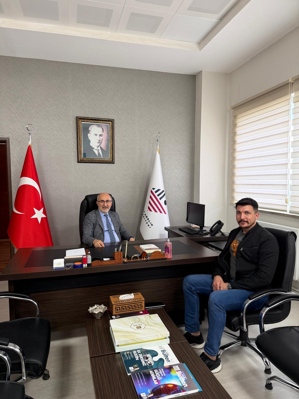 Dekanımız Fakülte Kadrosuna Yeni Katılan Nuh Can’ı Makamında Kabul Etti